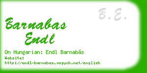 barnabas endl business card